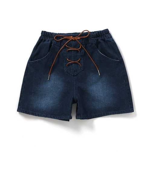 レースアップデニムショーパン｜エフオーオンラインストアの通販