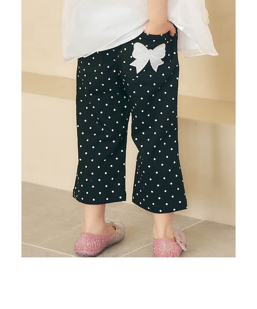 リボンポケットきゅんパンツ(クロップド) 8分丈