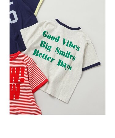 【リンク】リンガー配色3柄ロゴTシャツ