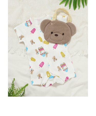 tiny bearのアイス屋さんスタイ&ロンパス セット