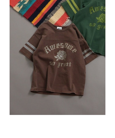 フットボール製品染め5分袖Tシャツ