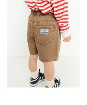 カラーデニムハーフパンツ  5分丈
