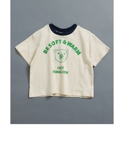WEB限定  リンガー配色アニマルカレッジTシャツ