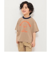 WEB限定  リンガー配色アニマルカレッジTシャツ