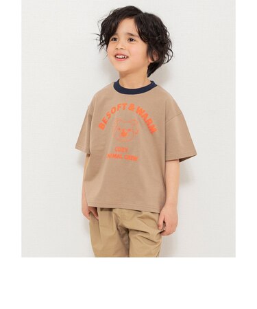 WEB限定  リンガー配色アニマルカレッジTシャツ