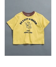 WEB限定  リンガー配色アニマルカレッジTシャツ