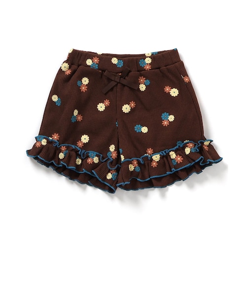 WEB限定 ワッフルショートパンツ  ショート丈