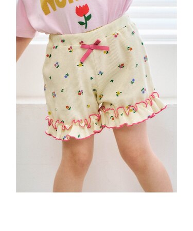 WEB限定 ワッフルショートパンツ  ショート丈