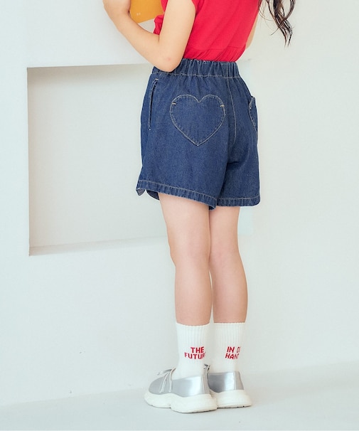 スカラップハートポケットきゅんパンツ ショート丈