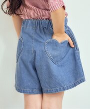 スカラップハートポケットきゅんパンツ  ショート丈