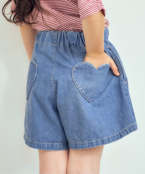 スカラップハートポケットきゅんパンツ  ショート丈