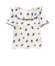 WEB限定 ワッフルフリル衿Tシャツ