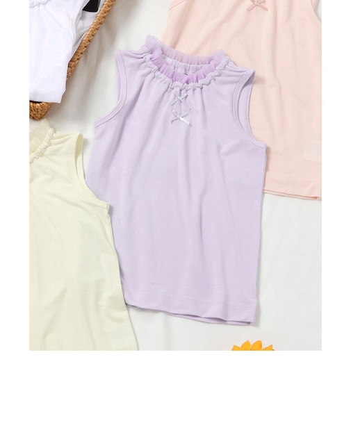 サラサラこんにちはインナー ノースリーブTシャツ