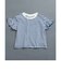 WEB限定  袖フリルボーダーTシャツ