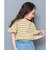 WEB限定  袖フリルボーダーTシャツ
