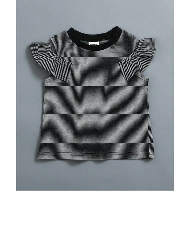 WEB限定   オープンショルダーフリルTシャツ