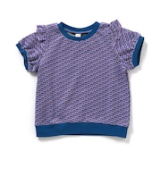 【リンク】肩フリルフラワージャガードTシャツ