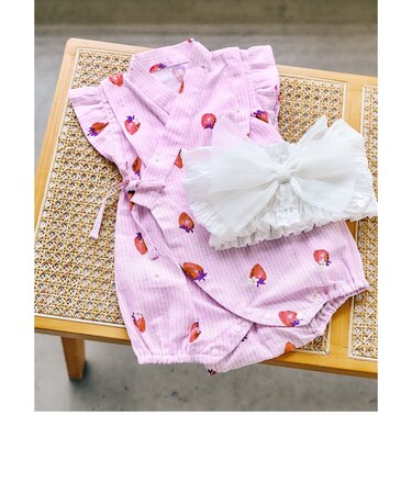アプレのはんなりBABY甚平ロンパス（帯セット）