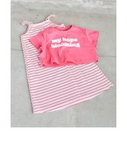 WEB限定 ショート丈ロゴTシャツ×キャミワンピ2Pセット