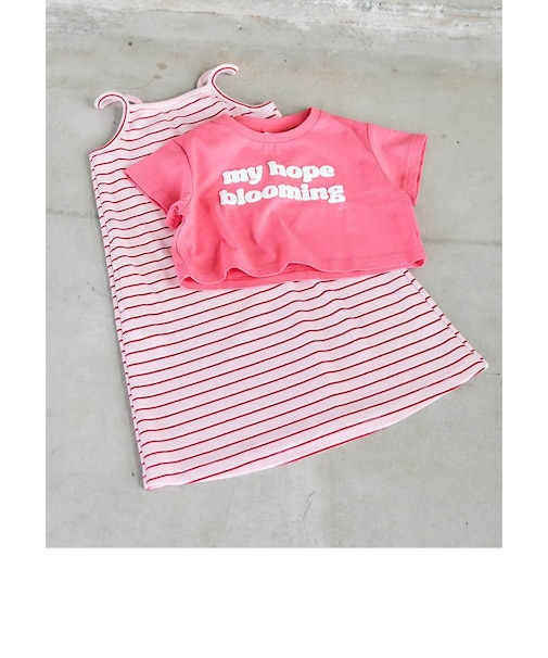 WEB限定 ショート丈ロゴTシャツ×キャミワンピ2Pセット