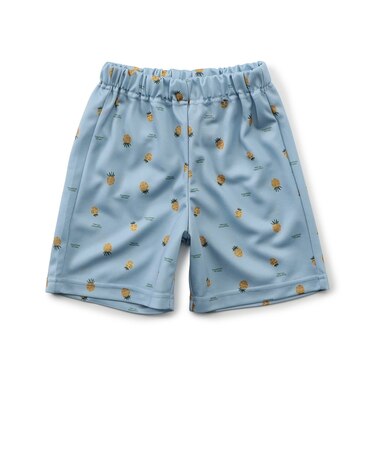 サラッと履ける総柄メッシュハーフパンツ  5分丈