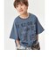 WEB限定  KUDOZ.B ステンシルプリント風Tシャツ