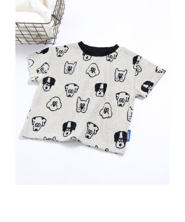 【リンク】総柄パイルTシャツ(セットアップ可)