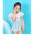 【UVカット】レース・花柄シアーフリルワンピース水着 UVカット