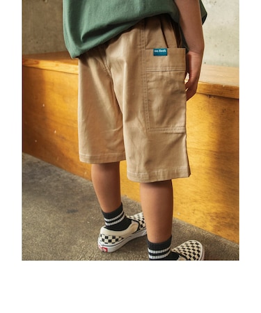 B NEWJACK ワイドフィットハーフパンツ  6分丈
