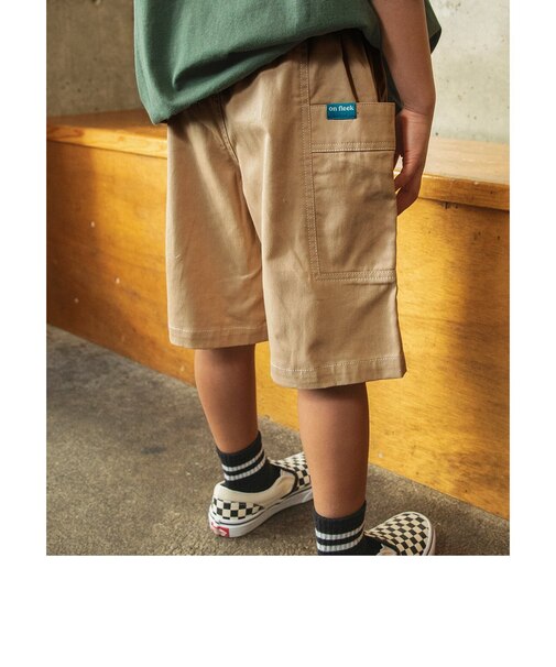 B NEWJACK ワイドフィットハーフパンツ  6分丈