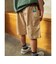B NEWJACK ワイドフィットハーフパンツ  6分丈