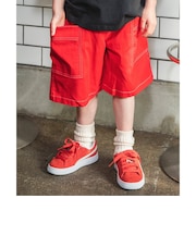 B NEWJACK ワイドフィットハーフパンツ  6分丈