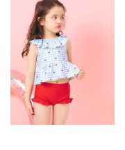 【WEB限定/UVカット】フリルペプラムセパレート水着 UVカット