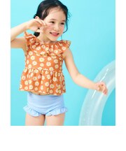 【WEB限定/UVカット】フリルペプラムセパレート水着 UVカット