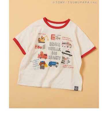 トミカとトム リンガーTシャツ