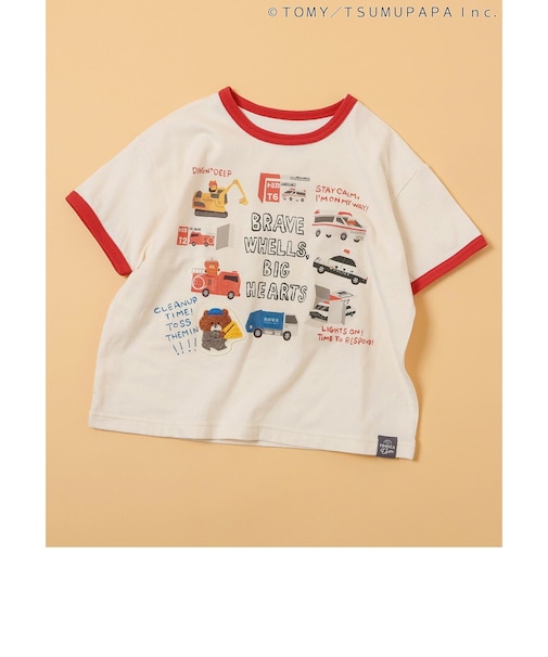 トミカとトム リンガーTシャツ