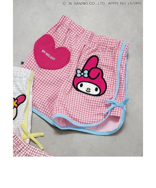 サンリオキャラクターズ フェイスポケットパンツ ショート丈