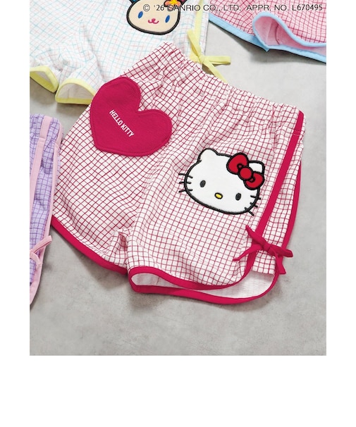 サンリオキャラクターズ フェイスポケットパンツ ショート丈