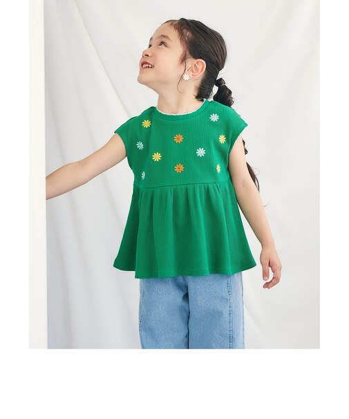 WEB限定 アソート刺繍ペプラムトップス