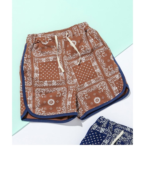 バンダナハーフパンツ(セットアップ可) 4分丈