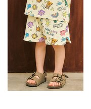 アソート総柄配色ステッチショートパンツ  4分丈