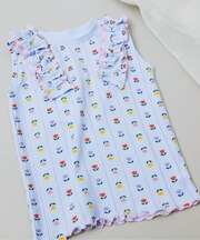 ノースリーブワッフルフリルTシャツ