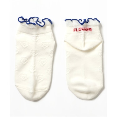 ハート・お花透かし柄ショートソックス