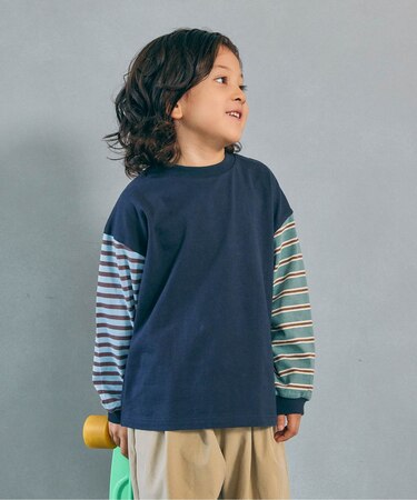 WEB限定  ゆったりシルエット無地・ボーダーTシャツ
