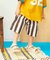 【リンク】ワイドタックショートパンツ  6分丈