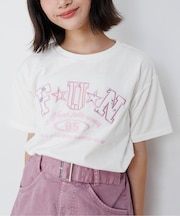 柄ロゴアップリケT