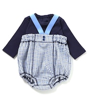 【2Pセット】ジャガードサロペット&長袖インナー