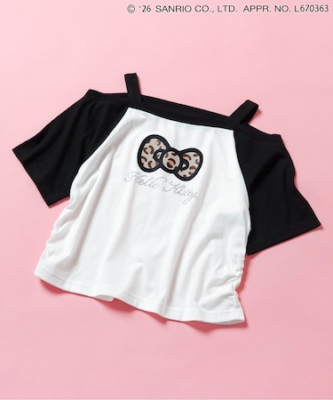 【ハローキティ】ギャルオフショル風Tシャツ