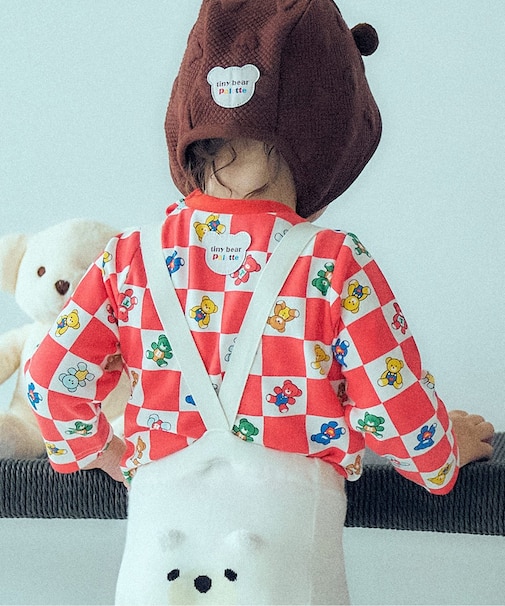 tiny bear Palette 総柄Tシャツ