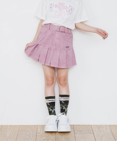 フロントベルトプリーツスカパン